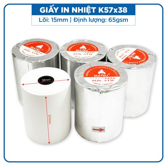 Giấy in nhiệt K57x38 - Giấy in hóa đơn