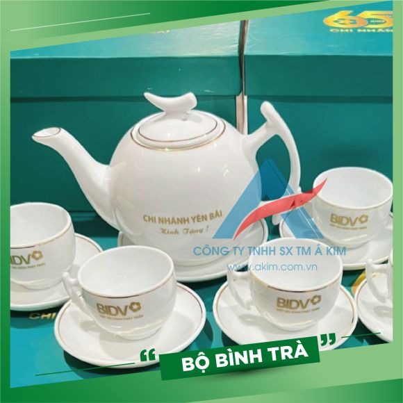 Bộ bình trà tặng doanh nghiệp - Ngân hàng BIDV