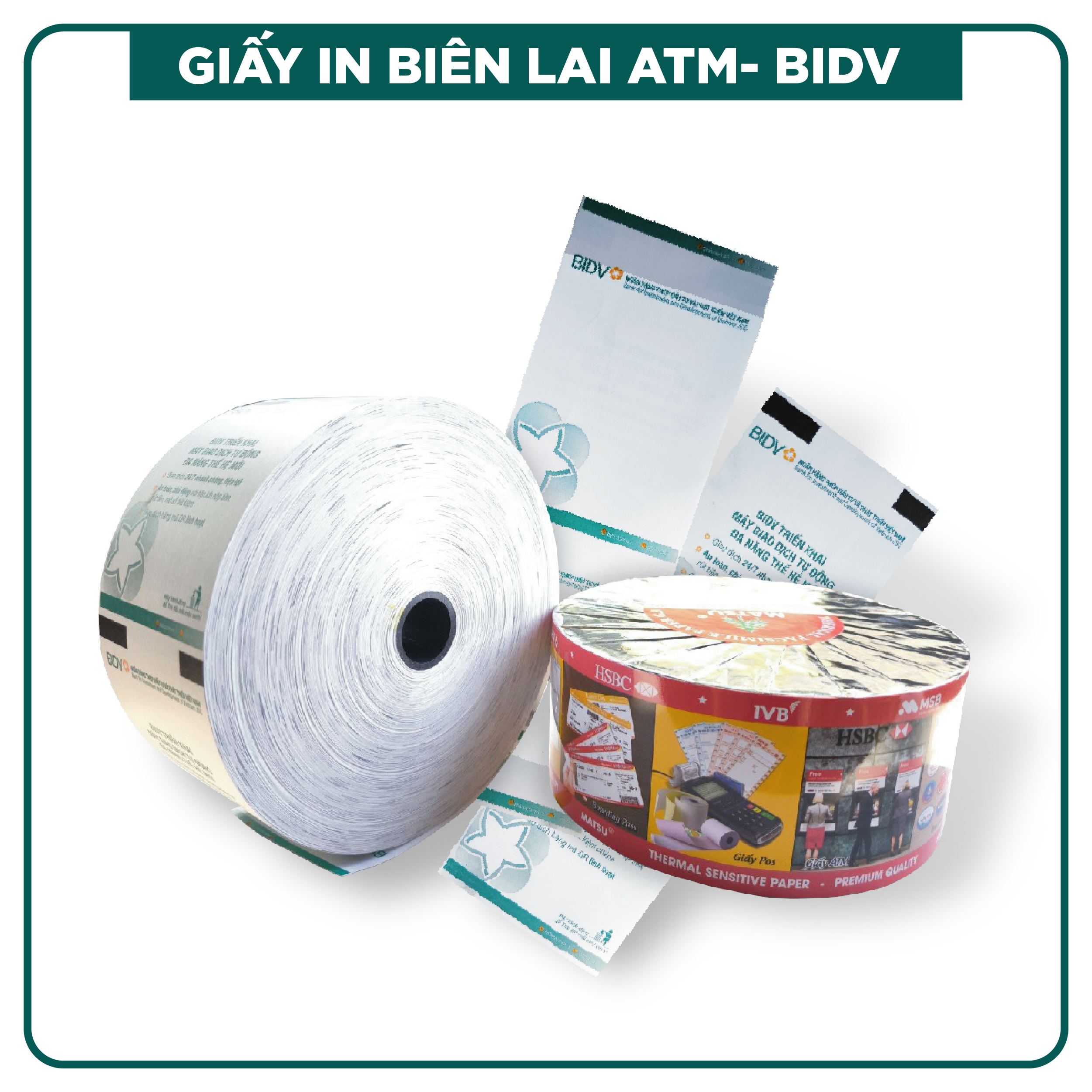 Giấy in biên lai ATM BIDV